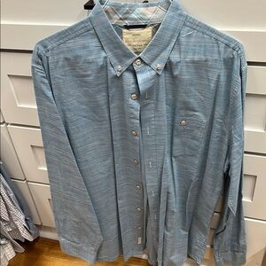 Weatherproof Men's Blue Button-Down Shirt xxl